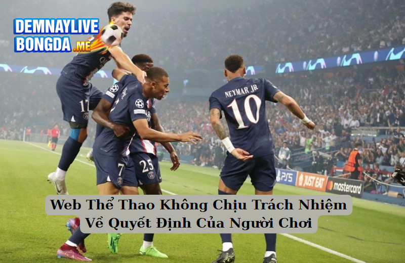 Web Thể Thao Không Chịu Trách Nhiệm Về Quyết Định Của Người Chơi 